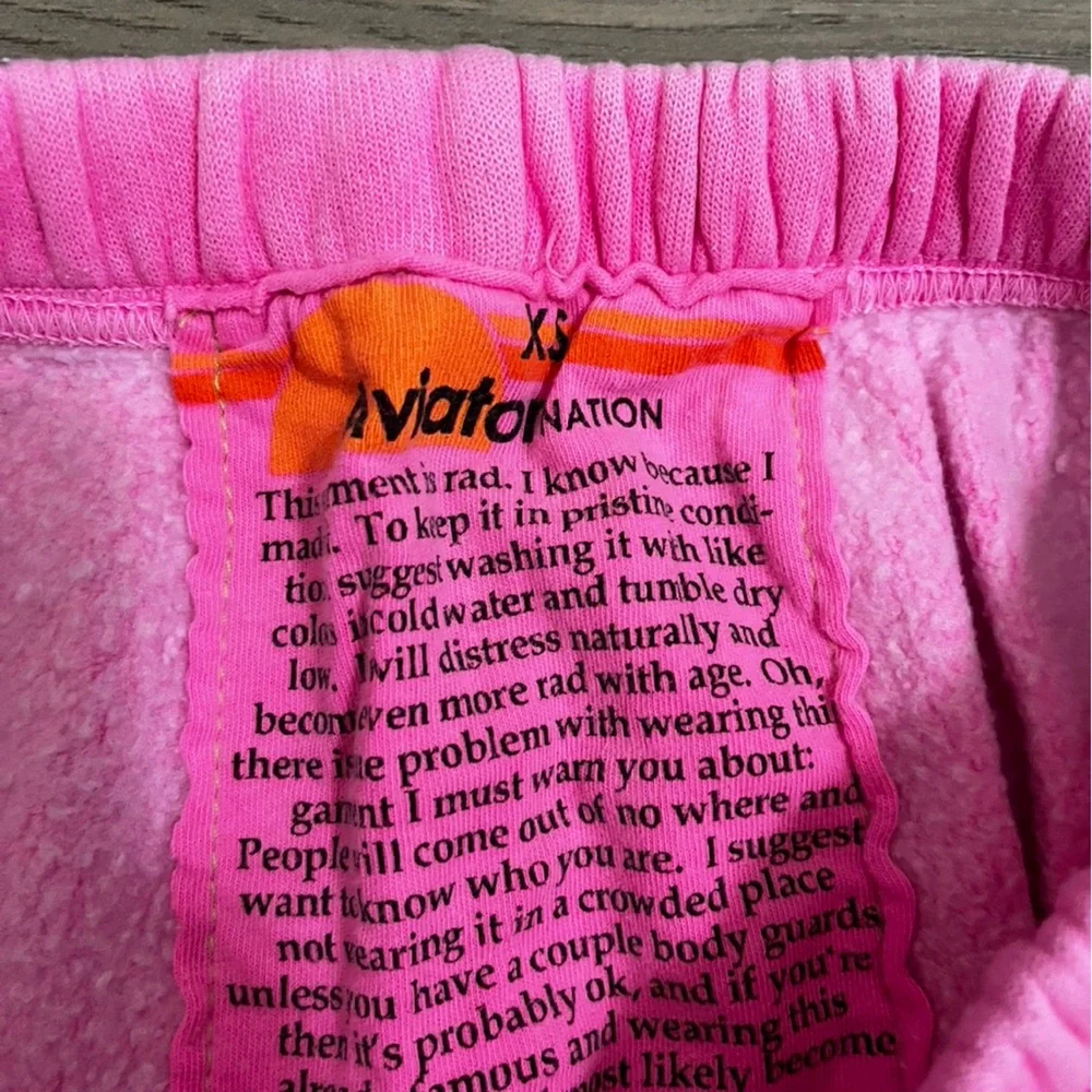 Aviator Nation Bright Pink Sweatpants - Picture 3 of 3